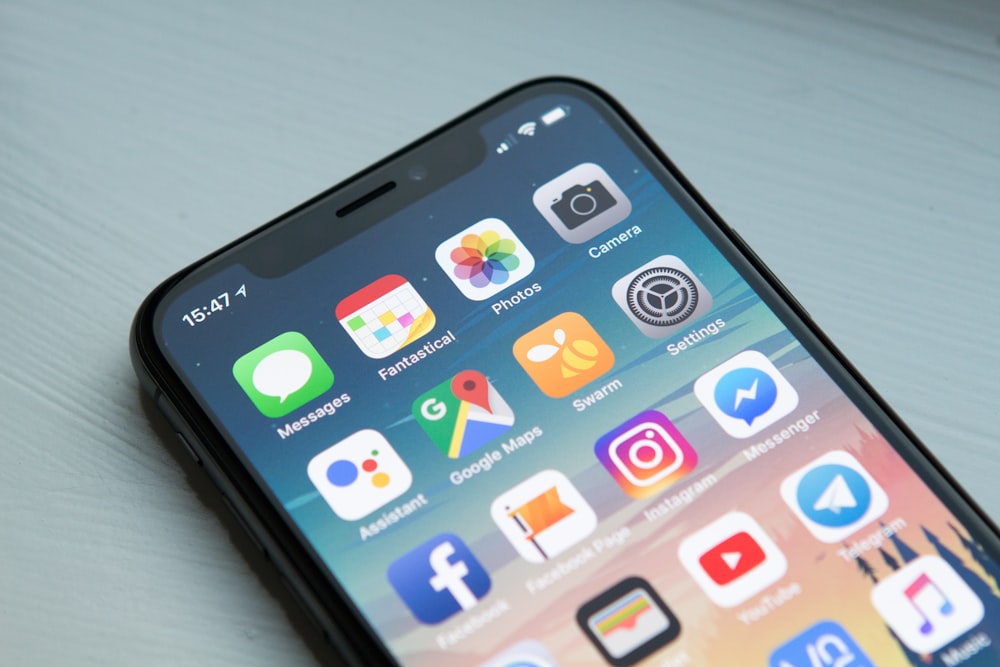 Mobile app on a phone